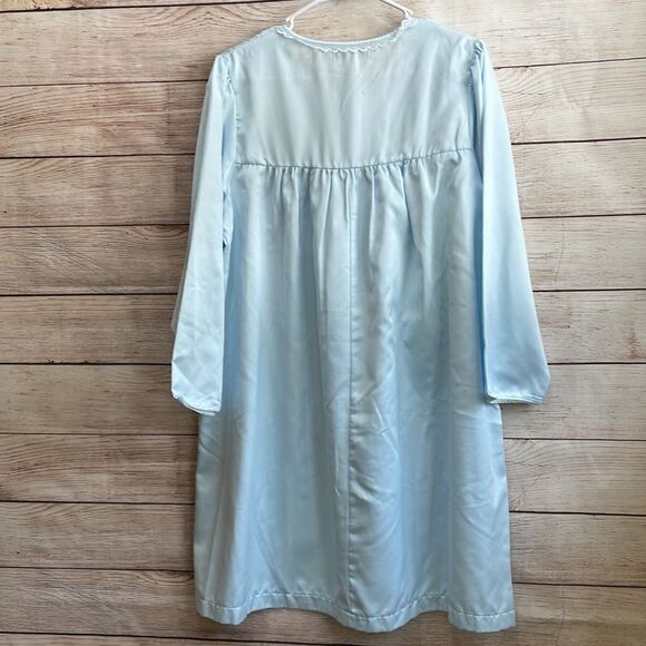 NEW WITHOUT TAGS‎ MISS ELAINE GOWN IN BLUE BRUSHED NYLON - Picture 7 of 7